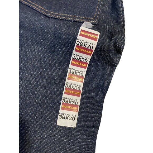Rustler Regular Fit Boot Jeans 38x30 Mens Blue Denim Heavy Duty 100% Cotton - Picture 4 of 7